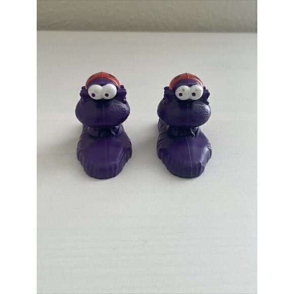 Vintage Purple Worm Ladybug Hat Figurine Toy Collectible Cute Decor - Picture 5 of 6